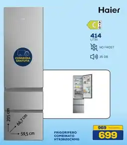 Euronics Haier FRIGORIFERO COMBINATO HTR3620CNMG offerta