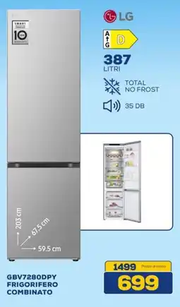 Euronics LG GBV7280DPY FRIGORIFERO COMBINATO offerta