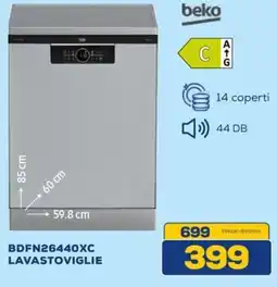 Euronics beko BDFN26440XC LAVASTOVIGLIE offerta