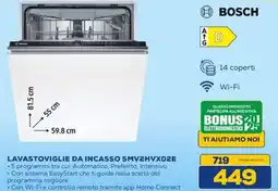 Euronics BOSCH LAVASTOVIGLIE DA INCASSO SMV2HVX02E offerta
