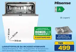 Euronics Hisense LAVASTOVIGLIE DA INCASSO HV663A65 offerta