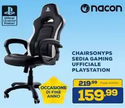 Euronics Nacon chairsonyps sedia gaming ufficiale playstation offerta