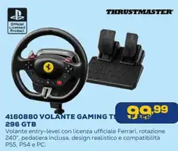 Euronics THRUSTMASTER' 4160880 VOLANTE GAMING 296 GTB offerta