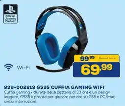 Euronics 939-002219 G535 CUFFIA GAMING WIFI offerta