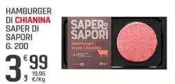Supermercati Dok Hamburger di chianina SAPER DI SAPORI offerta