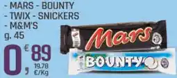 Supermercati Dok Mars, Bounty, Twix, Snickers o M&M's offerta