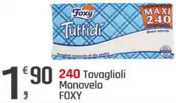 Supermercati Dok Tovaglioli Monovelo FOXY offerta