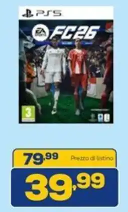 Euronics PS5 FC26 offerta