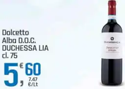 Supermercati Dok Dolcetto Alba D.O.C. DUCHESSA LIA offerta