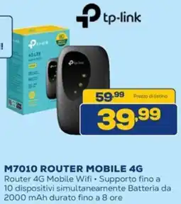 Euronics tp-link M7010 ROUTER MOBILE 4G offerta