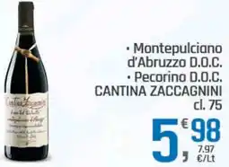 Supermercati Dok Pecorino D.O.C. CANTINA ZACCAGNINI offerta