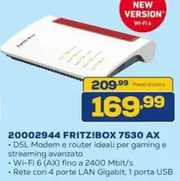 Euronics 20002944 FRITZ!BOX 7530 AX offerta
