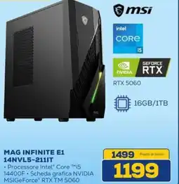 Euronics msi MAG INFINITE E1 14NVL5-211IT offerta