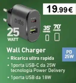 Euronics sbs Wall Charger offerta