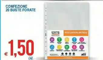 MD Discount Confezione 20 buste forate offerta