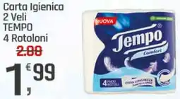 Supermercati Dok Carta Igienica 2 Veli TEMPO offerta