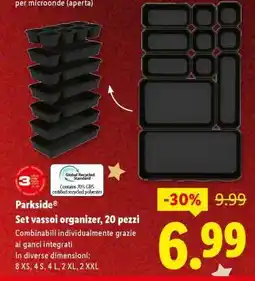 Lidl Parkside Set vassoi organizer, 20 pezzi offerta