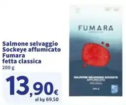 Sigma Salmone selvaggio Sockeye affumicato Fumara fetta classica offerta