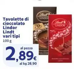 Sigma Tavolette di cioccolato Lindor Lindt offerta