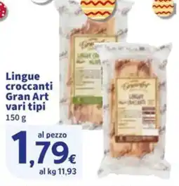 Sigma Lingue croccanti Gran Art offerta