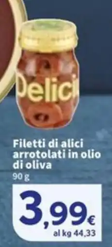 Sigma Filetti di alici arrotolati in olio di oliva offerta