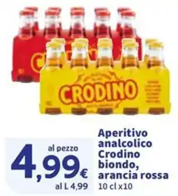 Sigma Aperitivo analcolico Crodino biondo, arancia rossa offerta