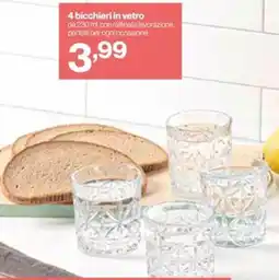 In'S Mercato 4 bicchieri in vetro offerta