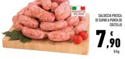 Conad Salsiccia fresca di suino a punta di coltello offerta