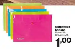 In'S Mercato 5 Buste con bottone formato A5 offerta