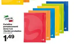 In'S Mercato Cartellina portadocumenti dorso 1 cm 3 lembi con elastico offerta
