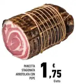 Conad Pancetta stagionata arrotolata con pepe offerta