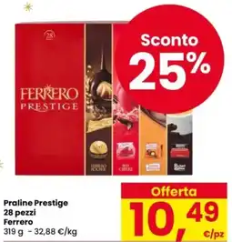 Eurospar Praline Prestige 28 pezzi Ferrero offerta