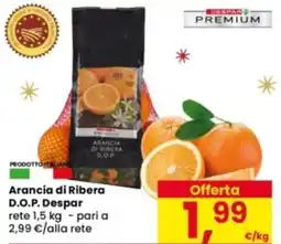 Eurospar Arancia di Ribera D.O.P. Despar rete offerta