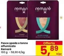 Eurospar Pesce spada o tonno affumicato Remare offerta