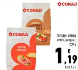 Conad CROSTINI CONAD dorati, integrali offerta