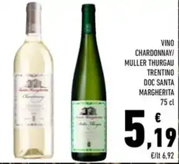 Conad Vino chardonnay/ muller thurgau trentino doc santa margherita offerta
