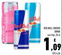Conad Red bull energy drink offerta