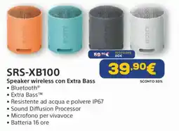 Euronics SONY SRS-XB100 offerta