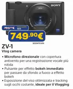 Euronics SONY ZV-1 Vlog camera offerta