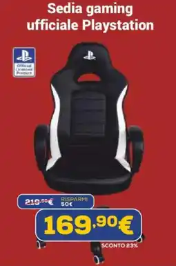 Euronics Sedia gaming ufficiale Playstation offerta