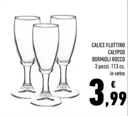 Conad Calice fluttino calypso bormioli rocco offerta