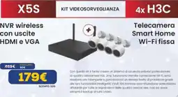 Euronics EZVIZ X5S NVR wireless con uscite HDMI e VGA offerta