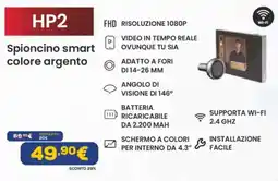 Euronics EZVIZ Spioncino smart colore argento offerta