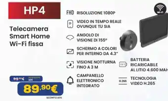EZVIZ Telecamera Smart Home Wi-Fi fissa