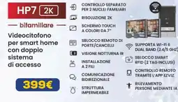 Euronics EZVIZ HP7 Videocitofono per smart home con doppio sistema offerta