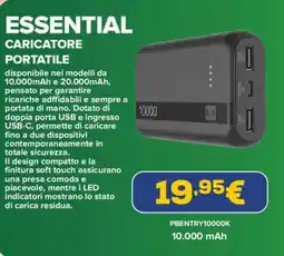 Euronics Cellularline essential caricatore portatile offerta