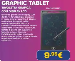 Euronics Cellularline graphic tablet tavoletta grafica con display lcd offerta