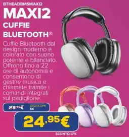 Euronics Music sound btheadbmsmax12 maxi2 cuffie bluetooth offerta