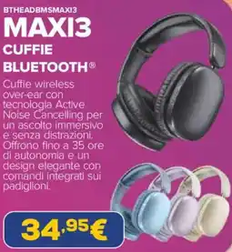 Euronics Music sound btheadbmsmaxi3 cuffie bluetooth offerta