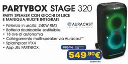 Euronics JBL PARTYBOX STAGE 320 offerta